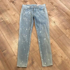 Siwy Splatter Paint Skinny Jeans Light Wash Sz 26
